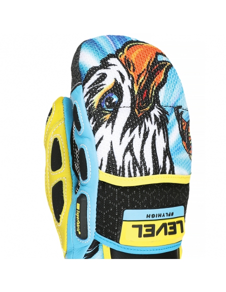 Rękawice narciarskie Level WorldCup JR CF Mitten (jednopalczaste) Yellow-Blue
