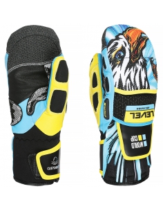 Rękawice narciarskie Level WorldCup JR CF Mitten (jednopalczaste) Yellow-Blue