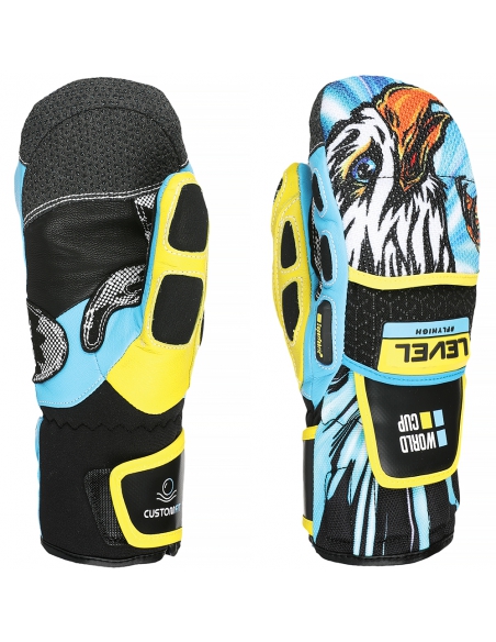 Rękawice narciarskie Level WorldCup JR CF Mitten (jednopalczaste) Yellow-Blue