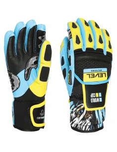 Rękawice narciarskie Level WorldCup JR CF Yellow-Blue