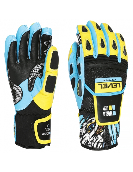 Rękawice narciarskie Level WorldCup JR CF Yellow-Blue
