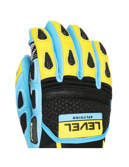 Rękawice narciarskie Level WorldCup JR CF Yellow-Blue