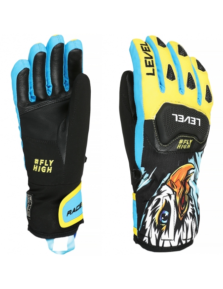 Rękawice narciarskie Level Race JR Yellow-Blue