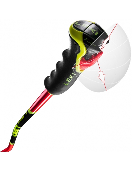 Kije narciarskie gigantowe Leki WCR TBS GS 3D Red (Trigger 3D)