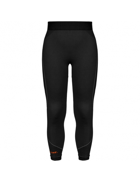 Spodnie termoaktywne dziecięce Reusch Leggings Junior Warm Black/Orange-Popsicle
