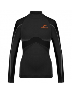 Koszulka termoaktywna dziecięca Reusch Undershirt Junior Warm Black/Orange-Popsicle