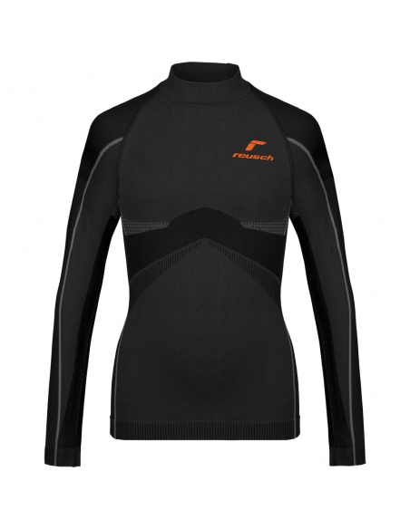 Koszulka termoaktywna dziecięca Reusch Undershirt Junior Warm Black/Orange-Popsicle