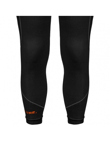 Spodnie termoaktywne dziecięce Reusch Leggings Junior Warm Black/Orange-Popsicle