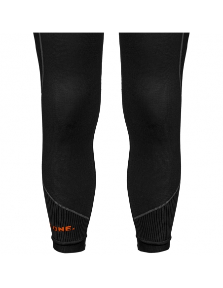 Spodnie termoaktywne dziecięce Reusch Leggings Junior Warm Black/Orange-Popsicle