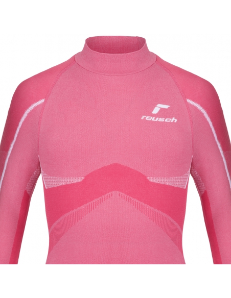 Koszulka termoaktywna dziecięca Reusch Undershirt Junior Warm Raspberry/White