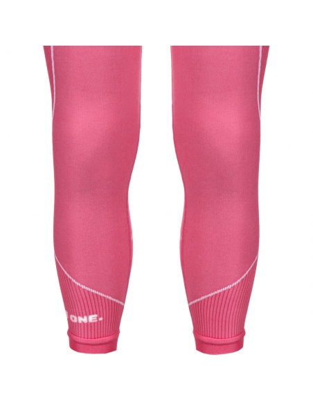 Spodnie termoaktywne dziecięce Reusch Leggings Junior Warm Raspberry/White