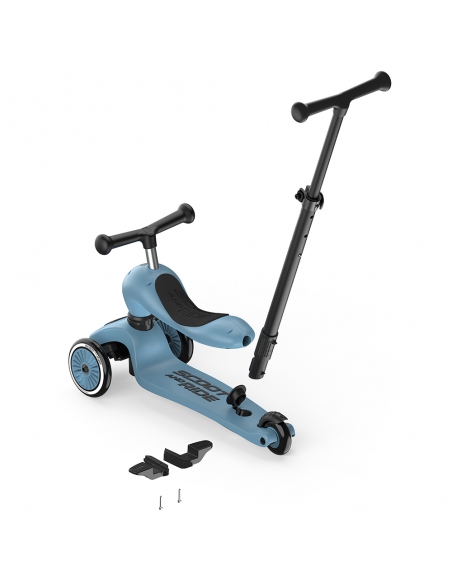 Hulajnoga Jeździk Scoot&Ride Highwaykick1 Push and Go 2w1 Steel (drążek do pchania) + pasek do noszenia GRATIS