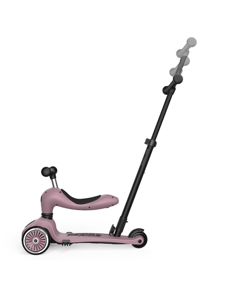 Hulajnoga Jeździk Scoot&Ride Highwaykick1 Push and Go 2w1 Wildberry (drążek do pchania) + pasek do noszenia GRATIS