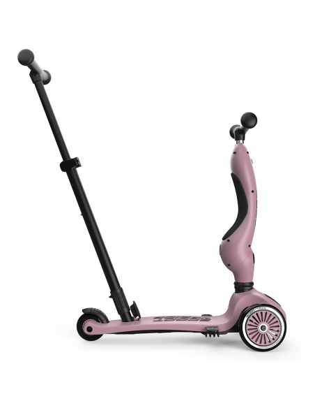 Hulajnoga Jeździk Scoot&Ride Highwaykick1 Push and Go 2w1 Wildberry (drążek do pchania) + pasek do noszenia GRATIS