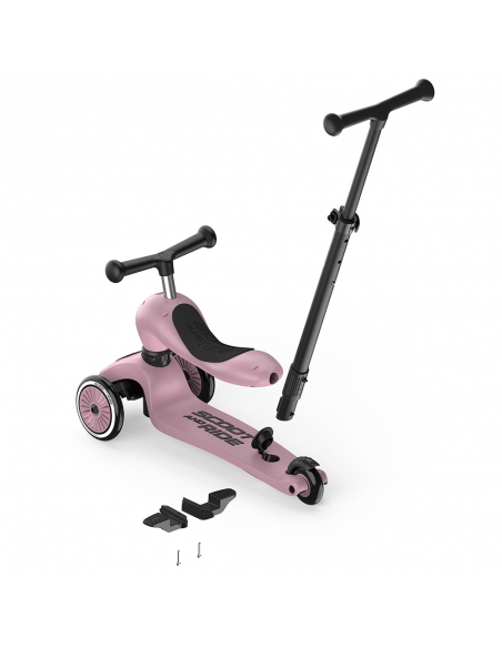 Hulajnoga Jeździk Scoot&Ride Highwaykick1 Push and Go 2w1 Wildberry (drążek do pchania) + pasek do noszenia GRATIS