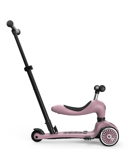 Hulajnoga Jeździk Scoot&Ride Highwaykick1 Push and Go 2w1 Wildberry (drążek do pchania) + pasek do noszenia GRATIS