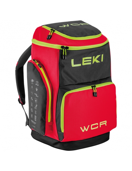 Plecak narciarski Leki SKIBOOT BAG WCR Bright Red/Black/Neon Yellow 85L