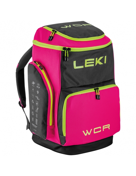 Plecak narciarski Leki SKIBOOT BAG WCR Neon Pink/Black/Neon Yellow 85L