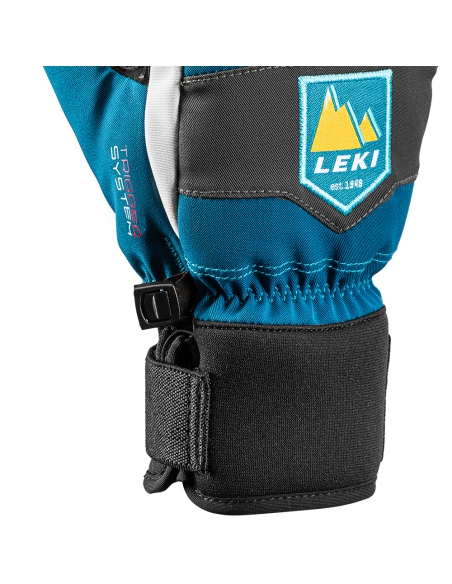 Rękawice narciarskie Leki Patrol 3D Junior (pięciopalczaste) Petrol-Graphite