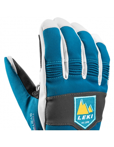 Rękawice narciarskie Leki Patrol 3D Junior (pięciopalczaste) Petrol-Graphite