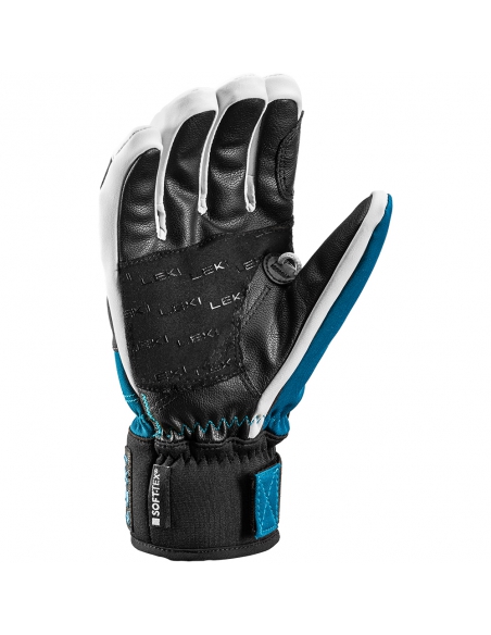 Rękawice narciarskie Leki Patrol 3D Junior (pięciopalczaste) Petrol-Graphite