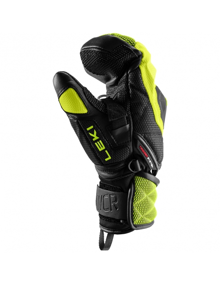 Rękawice narciarskie Leki WCR Venom 3D Junior Mitten (jednopalczaste) Black/Ice-Lemon