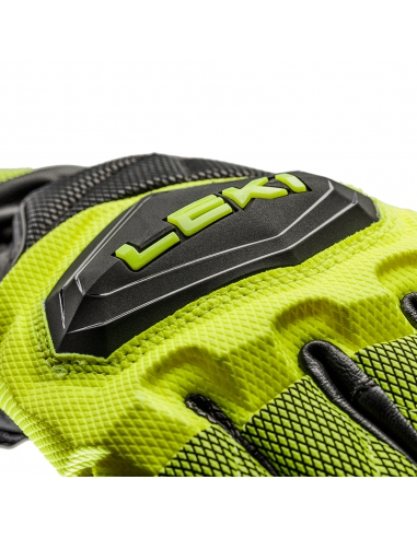 Rękawice narciarskie Leki WCR Venom 3D Junior (pięciopalczaste) Black/Ice-Lemon