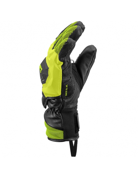 Rękawice narciarskie Leki WCR Venom 3D Junior (pięciopalczaste) Black/Ice-Lemon