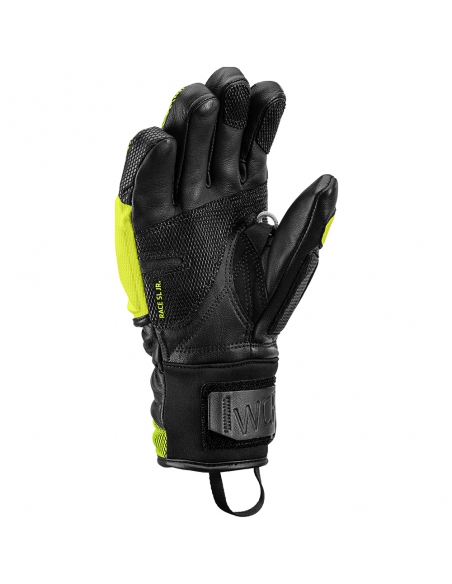 Rękawice narciarskie Leki WCR Venom 3D Junior (pięciopalczaste) Black/Ice-Lemon