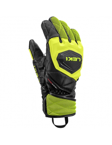 Rękawice narciarskie Leki WCR Venom 3D Junior (pięciopalczaste) Black/Ice-Lemon