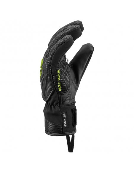 Rękawice narciarskie Leki WCR C-Tech 3D Junior (pięciopalczaste) Black/Ice-Lemon