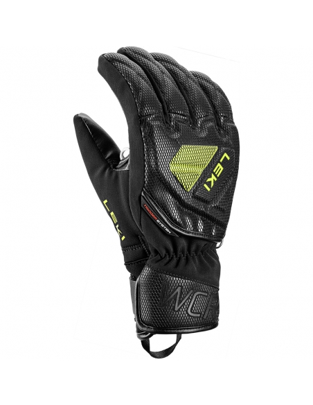 Rękawice narciarskie Leki WCR C-Tech 3D Junior (pięciopalczaste) Black/Ice-Lemon