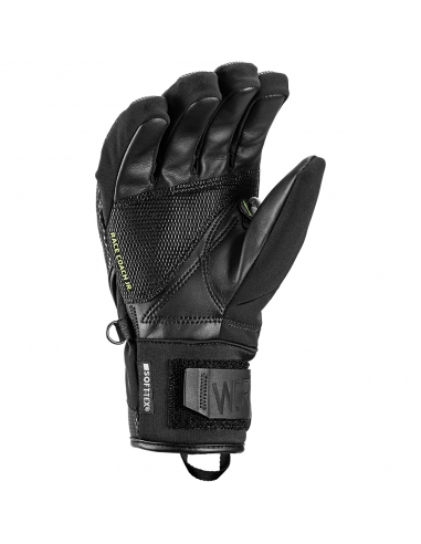 Rękawice narciarskie Leki WCR C-Tech 3D Junior (pięciopalczaste) Black/Ice-Lemon
