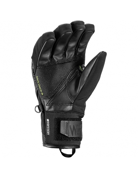 Rękawice narciarskie Leki WCR C-Tech 3D Junior (pięciopalczaste) Black/Ice-Lemon