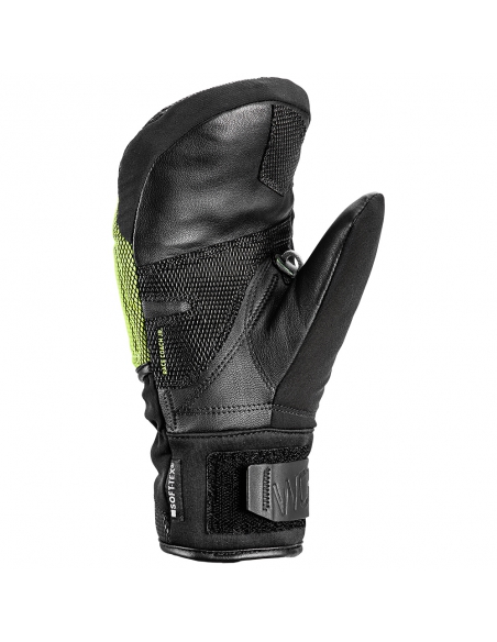 Rękawice narciarskie Leki WCR Coach 3D Junior Mitten (jednopalczaste) Black/Ice-Lemon