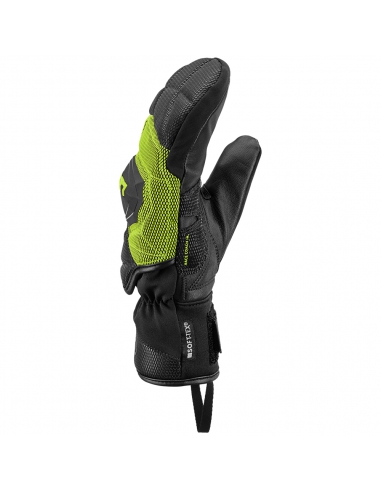 Rękawice narciarskie Leki WCR Coach 3D Junior Mitten (jednopalczaste) Black/Ice-Lemon