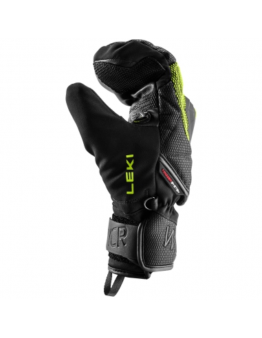 Rękawice narciarskie Leki WCR Coach 3D Junior Mitten (jednopalczaste) Black/Ice-Lemon