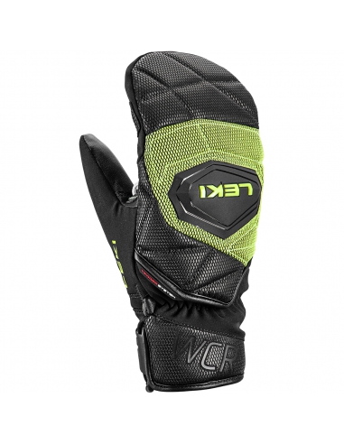 Rękawice narciarskie Leki WCR Coach 3D Junior Mitten (jednopalczaste) Black/Ice-Lemon