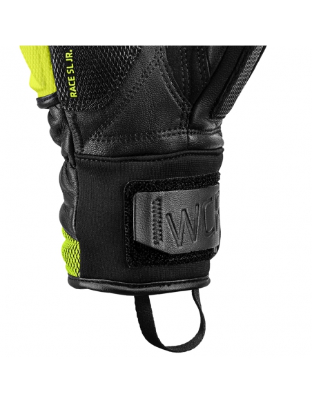 Rękawice narciarskie Leki WCR Venom 3D Junior (pięciopalczaste) Black/Ice-Lemon