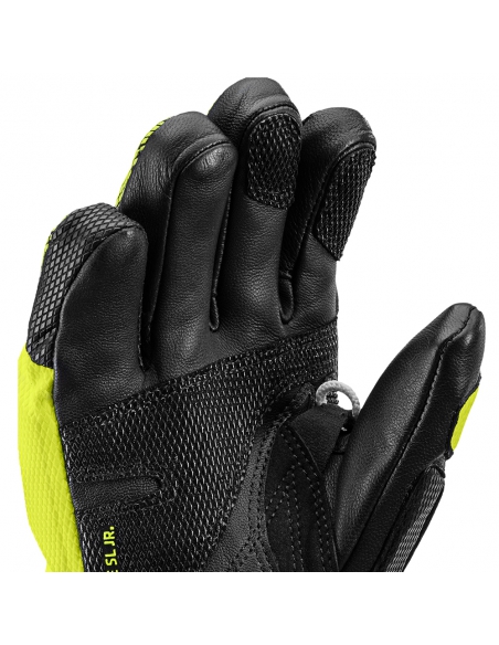 Rękawice narciarskie Leki WCR Venom 3D Junior (pięciopalczaste) Black/Ice-Lemon