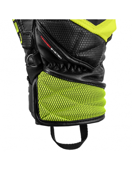 Rękawice narciarskie Leki WCR Venom 3D Junior (pięciopalczaste) Black/Ice-Lemon