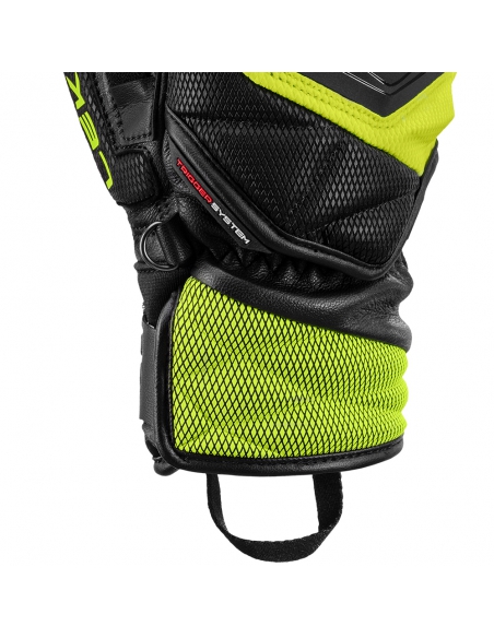 Rękawice narciarskie Leki WCR Venom 3D Junior Mitten (jednopalczaste) Black/Ice-Lemon