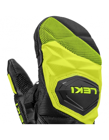 Rękawice narciarskie Leki WCR Venom 3D Junior Mitten (jednopalczaste) Black/Ice-Lemon