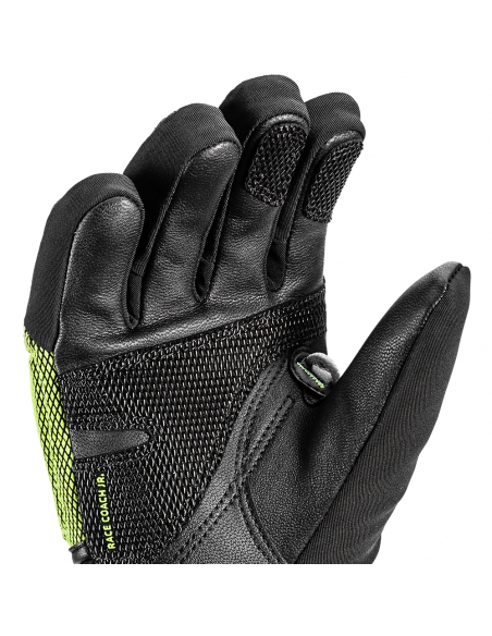Rękawice narciarskie Leki WCR Coach 3D Junior (pięciopalczaste) Black/Ice-Lemon