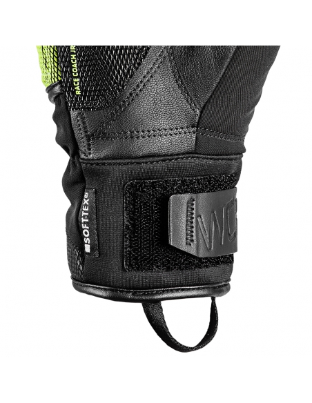 Rękawice narciarskie Leki WCR Coach 3D Junior Mitten (jednopalczaste) Black/Ice-Lemon