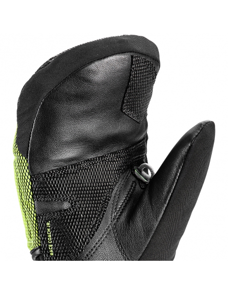 Rękawice narciarskie Leki WCR Coach 3D Junior Mitten (jednopalczaste) Black/Ice-Lemon