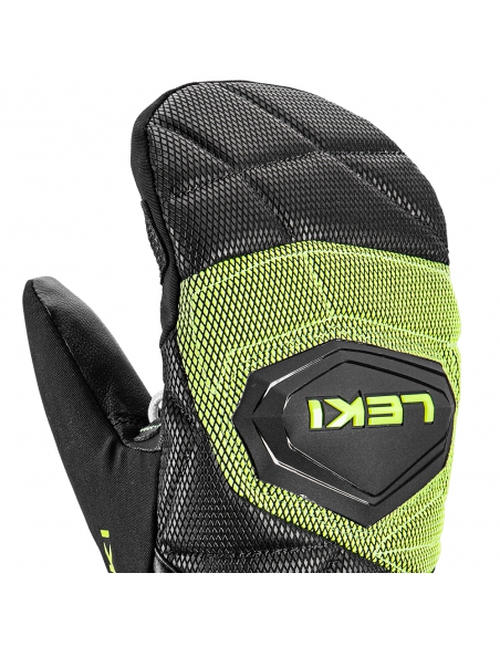Rękawice narciarskie Leki WCR Coach 3D Junior Mitten (jednopalczaste) Black/Ice-Lemon