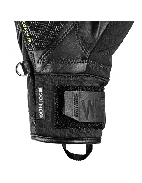 Rękawice narciarskie Leki WCR C-Tech 3D Junior (pięciopalczaste) Black/Ice-Lemon
