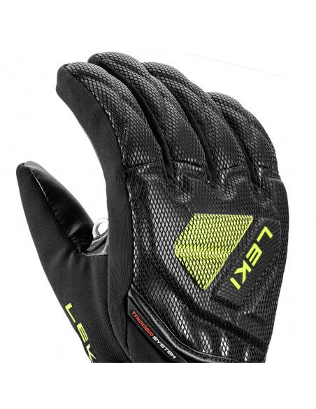 Rękawice narciarskie Leki WCR C-Tech 3D Junior (pięciopalczaste) Black/Ice-Lemon