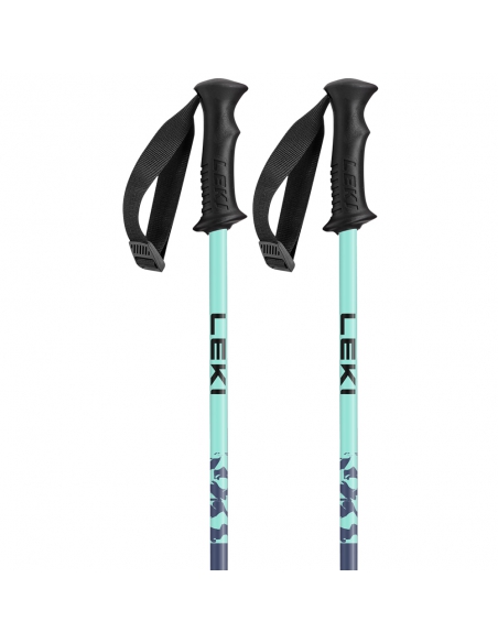 Kije narciarskie Leki Rider Kids Kije LEKI RIDER Dark Blue/Light Turquoise/White